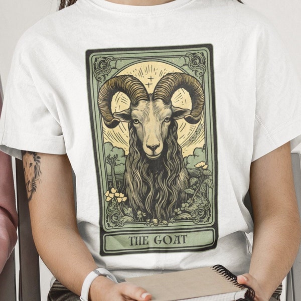 Goat Shirt, The Goat Tarot Card Shirt, Goat Lover Gifts Goat Chinese Zodiac Goat Spirit Animal Farm Life Shirt