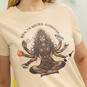 Bartending Goddess Bartender Shirt, Gift For Bartender Woman, Cocktail T-shirt