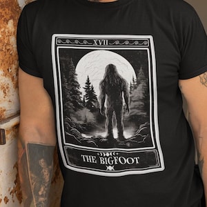 Bigfoot Shirt Bigfoot Tarot Card Shirt Sasquatch T-shirt Big Foot Tee
