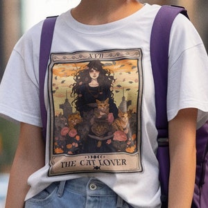 La chemise de carte de tarot d’amant de chat, t-shirt de maman de chat Cadeaux d’amant de chat Cadeau de propriétaire de chat