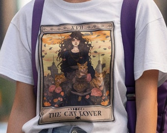 The Cat Lover Tarot Card Shirt, Cat Mom Tshirt Cat Lover Gifts Cat Owner Gift