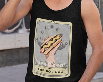 Tanktop hotdog tarotkaart: shirt voor fijnproeverswedstrijd