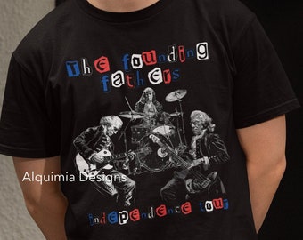 Founding Fathers Independence Tour T-Shirt: American History Rock Band