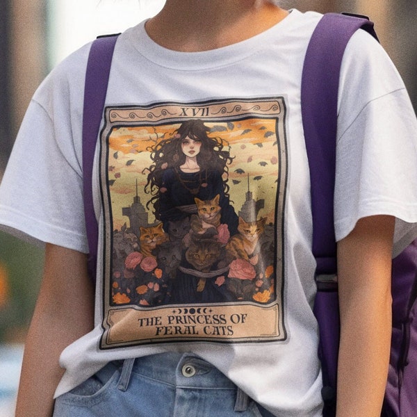 Wilde Katzen Shirt Die Prinzessin der wilden Katzen Tarot Karte Shirt, Katzen Mutter Tshirt Katzen Liebhaber Geschenke