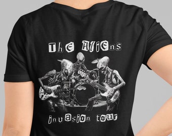 Die Aliens Inspiration Tour Alien Shirt, UFO T-Shirt Lustiges Alien Shirt Alien Rock & Roll Alien Inspiration