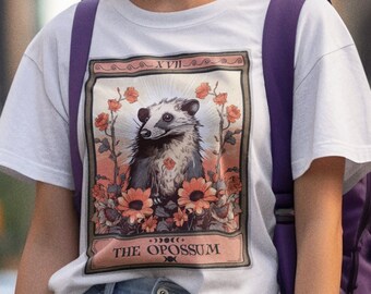 Camisa de cartão de tarô de gambá, camisa de gambá presente para amante de gambá camiseta de gambá