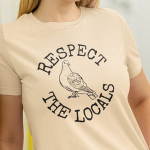 Koszulka Pigeon, Szanuj Lokalnych T-shirt Pigeon Zabawna koszulka Pigeon Koszulka w stylu vintage Koszulka Pigeon Prezenty dla Miłośników Pigeon Koszulka New York