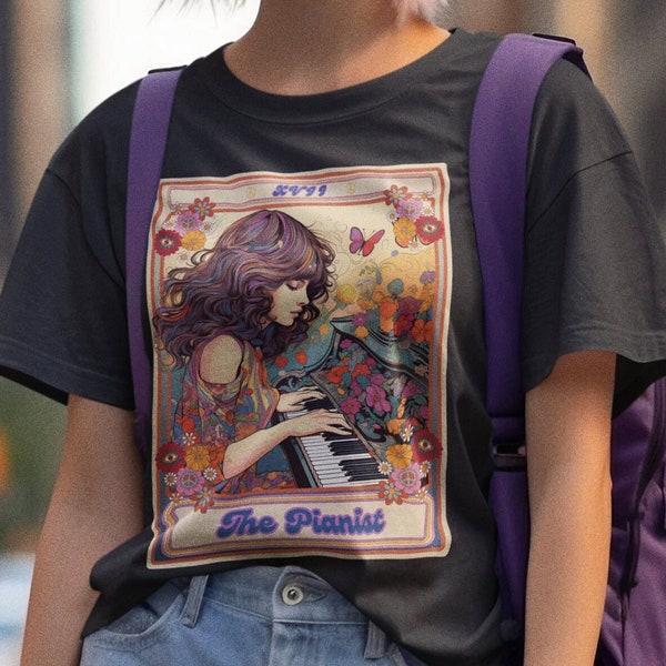 Piano Shirt, The Pianist Tarot Card Shirt, Pianist Shirt Pianist Gift Piano Shirt Piano Teacher Shirt Music Teacher Gifts Funny Piano Tee