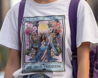 The High Priestess Tarot Card Shirt, Astrology Tarot Card Lover T-shirt High Priestess Tee