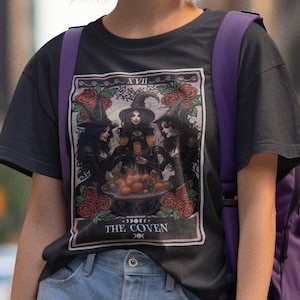 The Coven Tarot Card Shirt, Witchy Bride Shirt Tarot Bach Shirt Celestial Bach Party Witchy Bachelorette Spooky Gothic Witch Bridesmaid