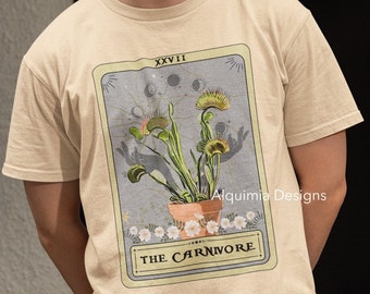 The Carnivore Tarot Card Shirt, Carnivorous Plant Shirt, Venus Flytrap T-shirt