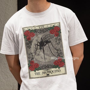 Camisa de cartas de tarô do mosquito, camisa de mosquito, camisa de insetos de mosquitos, camiseta de insetos