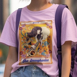 The Saxophonist Tarot Card Shirt, Saxophone Shirt Saxophonist Shirt Saxophonist Gift Saxophone Gift Saxophone Player Gifts Saxophonist Girl