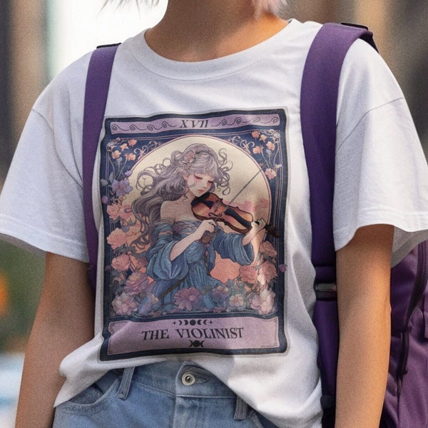 Violin Shirt The Violinist Tarot Card Shirt, Violinist Shirt Violinist Gift Violin Player Shirt Music Teacher Shirt Violin Teacher Gifts