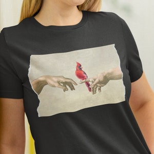Camisa de pájaro cardenal rojo, la creación de la camiseta cardenal, regalos amantes de las aves observación de aves, camisa cardenal