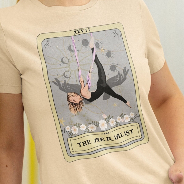 Aerialist Shirt, The Aerialist Tarot Card Shirt, Aerial Yoga T-shirt Aerial Hammock Lover Gifts for Aerialist, Aerial Dance Tee