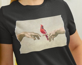Red Cardinal Bird T-Shirt: Creation of Bird Art, Birdwatching Gift