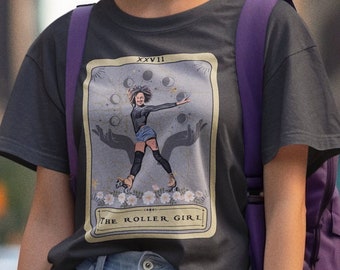 Roller Skater Tarot Card Shirt Roller Skate Shirt Rolschaatsen Shirt Roller Derby tshirt Roller Skater Girl Shirt Rolschaatsen Gift Tee