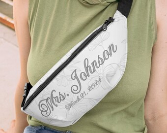 Gepersonaliseerde bruid Fanny Pack 14 "x 6" Hip Pack Custom Bridal Fanny Pack Bachelorette Belt Bag voor bruid, bruiloft Fanny Pack