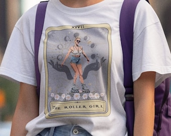Roller Skate Tarot Card Shirt Rollerblading Shirt Roller Blade Shirt Rollerblade tshirt Roller Skater Girl Shirt Skater Fun Rollerblade Tee