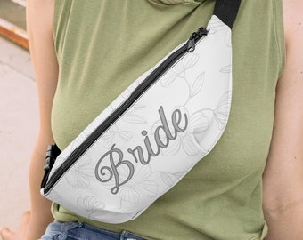 Bride Fanny Pack 14" x 6" Hip Pack Bridal Fanny Pack Bachelorette Belt Bag for Bride, Wedding Fanny Pack
