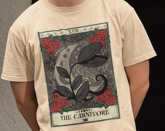 Carnivore Tarot Card Shirt: Venus Flytrap Plant T-Shirt