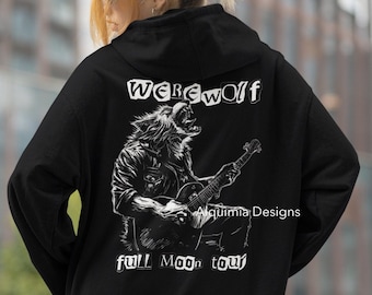 Werewolf Full Moon Tour Hoodie: Cotton-Blend Wolf Sweater