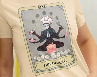 Baking Shirt, The Baker Goddess Tarot Card Shirt, Baking Lover Gifts Cake Decorator Gift Pastry Chef T-shirt