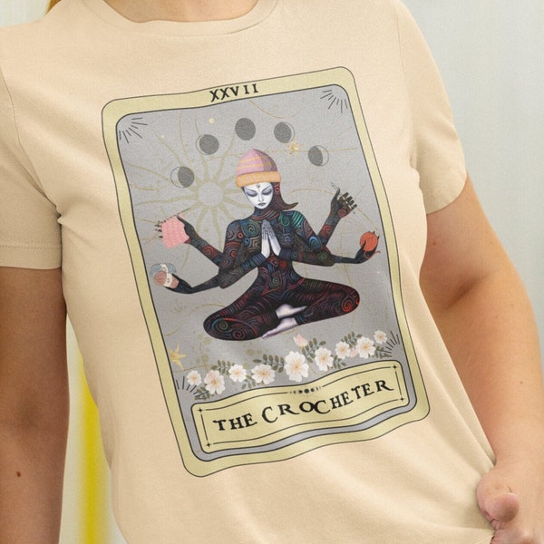 Chemise de crocheteur, la chemise de carte de tarot de crocheteur, T-shirt de déesse au crochet, cadeaux d'amant de crochet pour le crochet