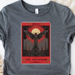 Mothman Shirt MothmanTarot Card Shirt Cryptozoology Shirt Mothman Tarot Card Monster Legend Teeshirt Cryptid Tee Shirt Cryptidcore Gift