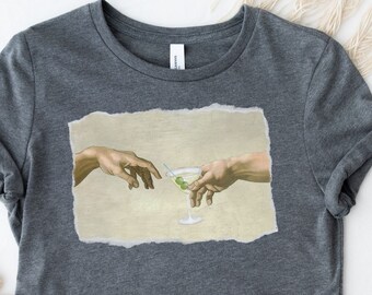 Dry Martini T Shirt, The Creation Of Martini Shirt, Dirty Martini Shirt Martini Lovers Gift Funny Cocktail Shirts, Martini Tshirt