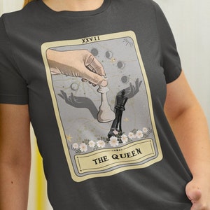 Chess Shirt, The Queen Tarot Card Shirt, Woman Chess Player Gift Queen Chess T-shirt Queen Chess Piece Tee Chess Feminist Shirt Chess Lover