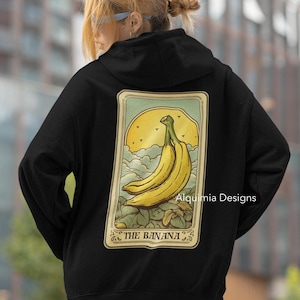 Sweat à capuche de carte de tarot à la banane, sweat à capuche banane Fruit Lover pull banane