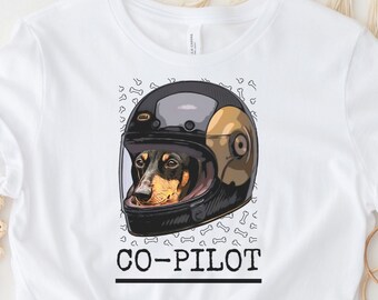 Camiseta Dachshund "El perro es mi copiloto" Dachshund Weenie Dog is My Copilot T Amante del Dachshund camiseta Perro Mamá Perro Papá Dachshund Mamá Dachshund Papá