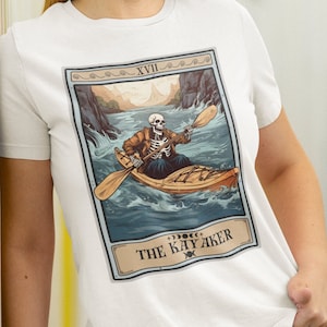 Kayak Shirt, The Kayaker Tarot Card Shirt, Kayaking Gift Ideas Kayakers Tshirt Gift for Kayaker, Kayak Lover Gifts