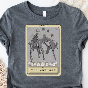 Mothman Shirt MothmanTarot Card Shirt Cryptozoology Shirt Mothman Tarot Card Monster Legend Teeshirt Cryptid Tee Shirt Cryptidcore Gift
