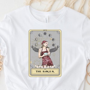 Baking Tarot Shirt Baking Shirt Gift for Baker, Baking TShirt with Tarot Card Design Baking Lover Gift Shirt