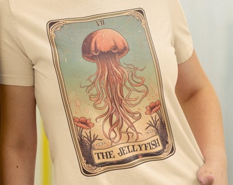 Jellyfish Shirt, The Jellyfish Tarot Card Shirt, Ocean Tshirt, Marine Biologist T Shirt, Sealife Tee Ocean Lover Gifts