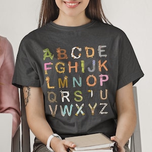 Animals Alphabet Shirt, ABC Shirt, Alphabet T-Shirt, Kingergarten Teacher Shirt, Alphabet Shirt for Preschool, Teacher Shirt, Daycare Shirt