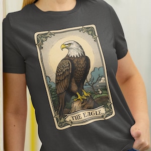 Chemise pygargue à tête blanche, chemise de carte de tarot aigle, T-shirt aigle cadeau aigle esprit animal
