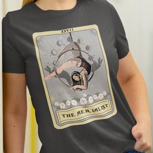 Aerialist Shirt, The Aerialist Tarot Card Shirt, Aerial Dance Tshirt Aerial Hoop Shirt Gift for Aerial Dancing Hoop Lover Aerialist Gifts