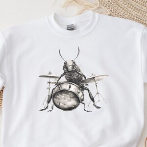 Cockroach Playing Drums Sweatshirt Cockroach Shirt Drummer Gift Cockroach Drummer Sweatshirt Cockroach Drum Player Shirt Drummer t Shirt
