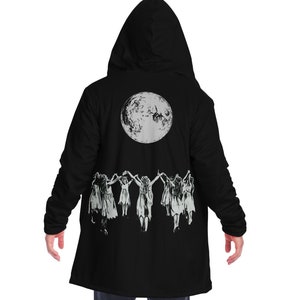 Witch Circle Cloak rave cloak with hood and pockets cloak Witch Cloak festival cloak Witchcore Cloak Witchy Clothes, Moon hooded rave cloak