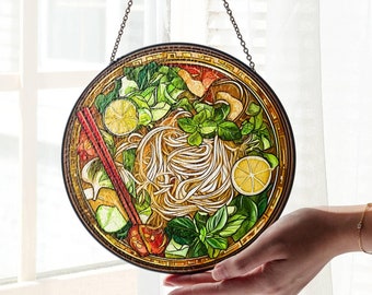 Atrapasol de vitrales Pho vietnamita: un regalo para los amantes de la comida asiática