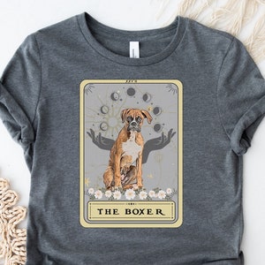 Boxer Dog Shirt Boxer Mom tShirt Boxer Dog Tarot Card Shirt Boxer Lover t-Shirt Boxer Lover Gift Funny Tarot Card tshirt Gifts