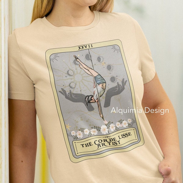 The Corde Lisse Artist Tarot Card Shirt, Aerialist T-shirt Aerial Dance