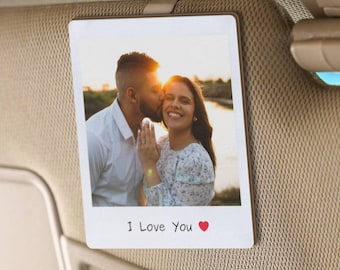 Houten gepersonaliseerde foto zonneklep clip aangepaste zonneklep decoratie voor auto