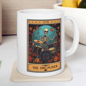 Drummer Tarot Card Mug: Drum Player Gift