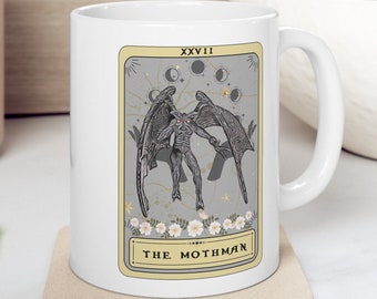 Mothman Mug The Mothman Tarot Card Mug Cryptid Gifts Cryptozoology