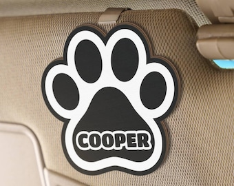 Houten aangepaste koosnaampje poot autoklep clip - hond Memorial Remembrance Keepsake gepersonaliseerde zonneklepdecoratie voor auto